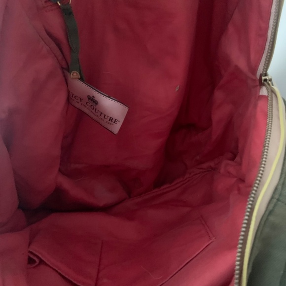 Vintage Juicy Couture Canvas + Leather Backpack Tote Bag - Picture 16 of 16